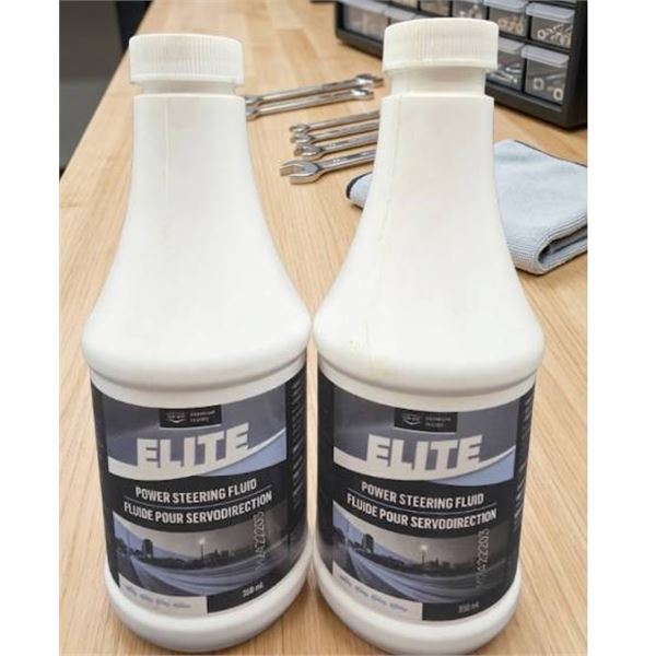 Elite Power Steering Fluid Bottles - Lot of 2