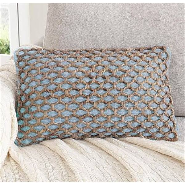Boho Living Jada Pillow Cover, 12x20in, Light Blue, Item YMP033949