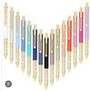 Image 1 : 15 Retractable Black Ballpoint Pens with Assorted Barrel Colors