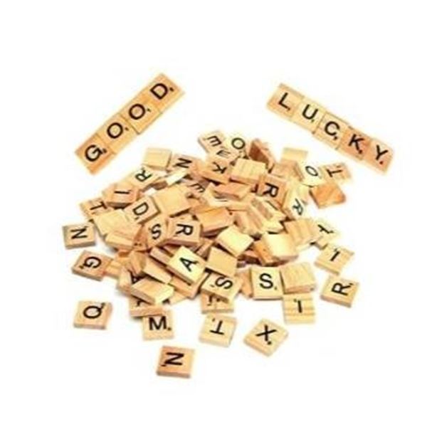 300 Pcs Wooden Letter Tiles for Crafts, Size 20 x 18 x 5mm