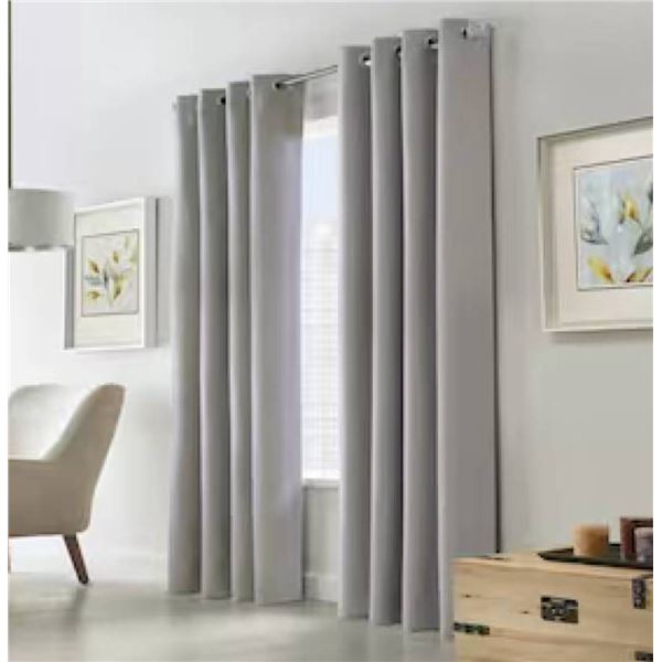 Gouchee Home Solar Blackout Curtain Panel, Natural, 54 x 96 in, Set of 2