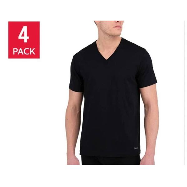 Kenneth Cole New York Cotton Stretch V-Neck T-Shirts 4-Pack XL/ TG