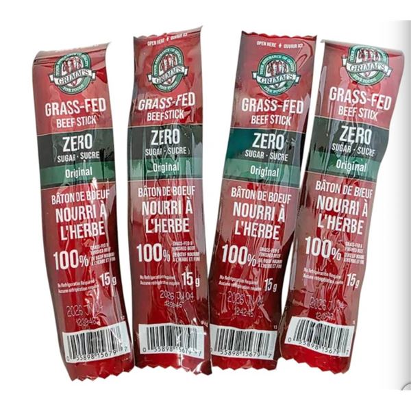 Grimm's Grass-Fed Beef Sticks, 20 Sticks of 15g Each, 100 Percent Grass-Fed