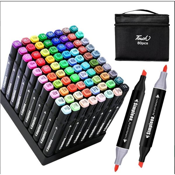 Touch 80pcs Dual-Tip Alcohol-Based Marker Set