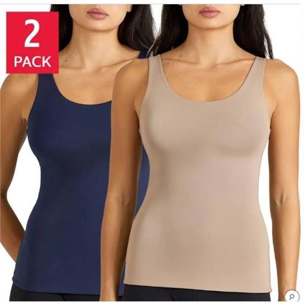 2 Pack Frank And Oak Womenâ€™s Smoothing Contour Tank, Size M/M