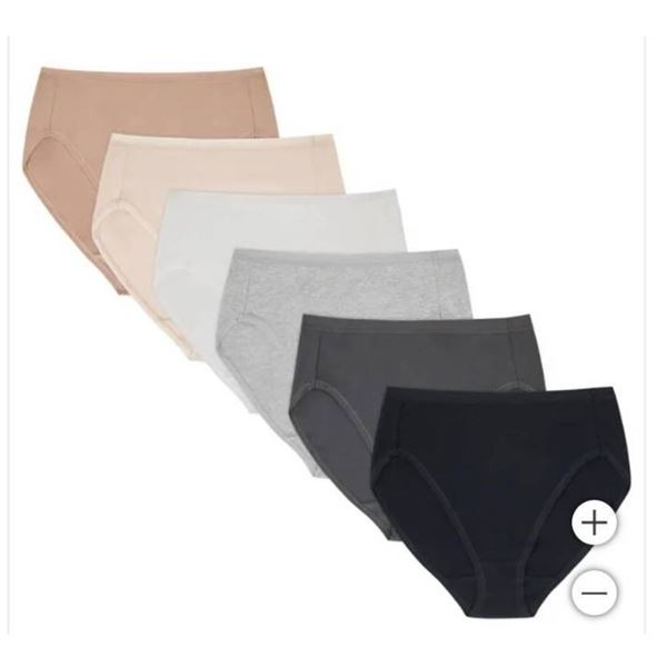 Room Service Hi-Cut Underwear 6-Pack, Size L/G, Multi-Color