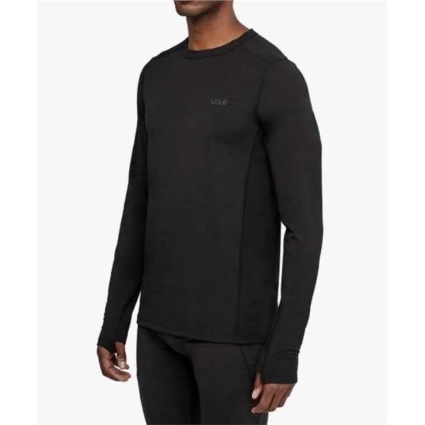 Lole Men's Merino Wool Baselayer Top, XXL, Black