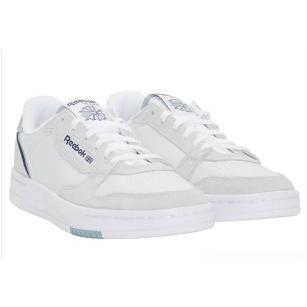 Reebok Phase Court Shoes Size 9M, White/Gray/Blue