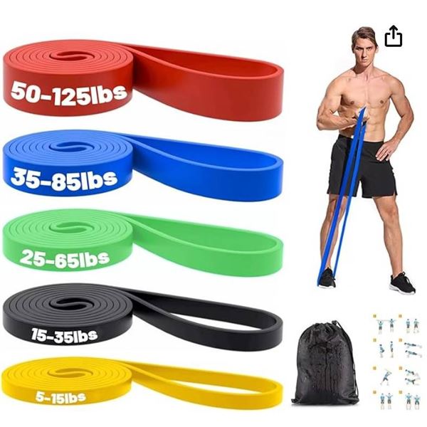 Wsakoue Resistance Band Set With Stretching Strap for Training