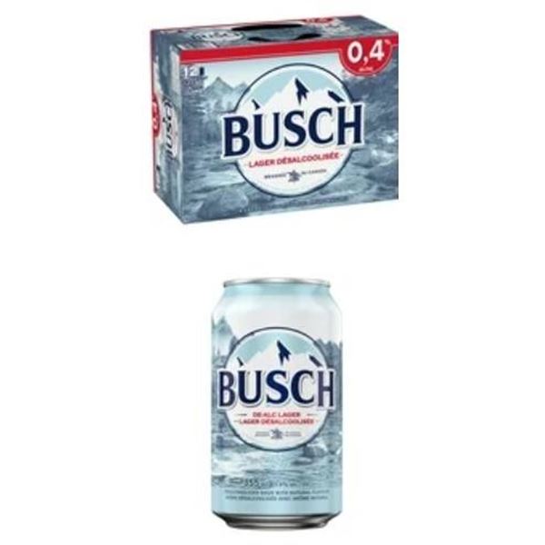 Busch De-Alc Lager 12 x 355ml Cans, 0.4 Percent Alcohol by Volume