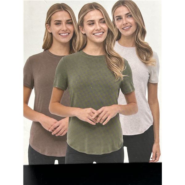 Bench 3-Pack Ladies Comfort T-Shirts XL/TG Multi-Color