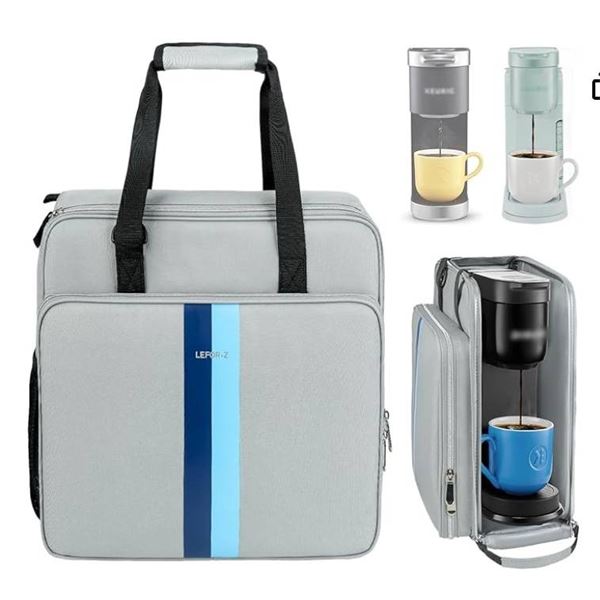 LEFOR-2Â Coffee Maker Travel Bag Compatible with Keurig K-Mini,Single Serve Coffee Brewer Carrying C