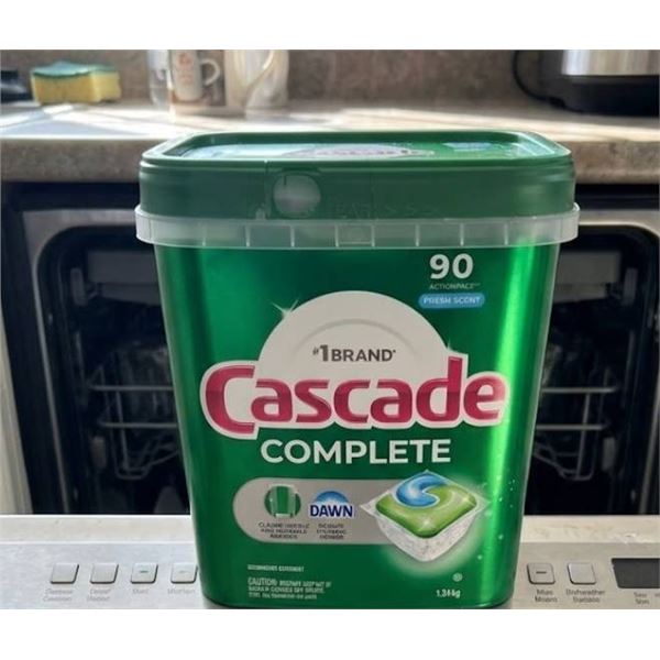 Cascade Complete Dishwasher Detergent 90 Count 1.34 kg