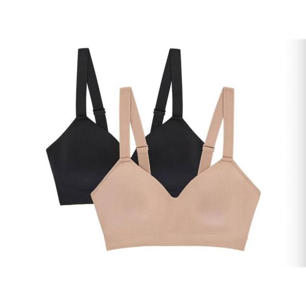 Jones New York Signature Smooth Comfort Bra, 2 Pack, Size XL/TG