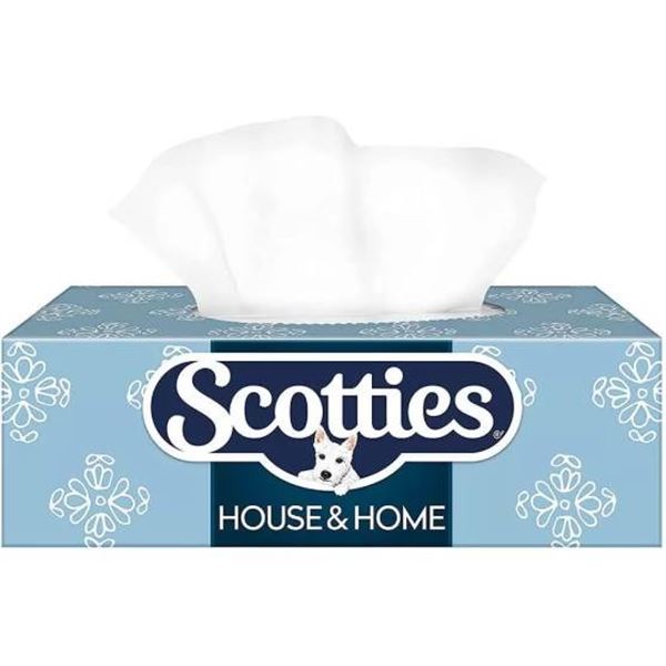 10 Scotties Facial Tissues, Various Prints, 2-Ply, 126 Sheets Each