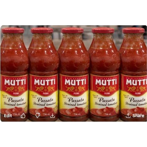Mutti Passata Strained Tomatoes 796ml (5-Pack)