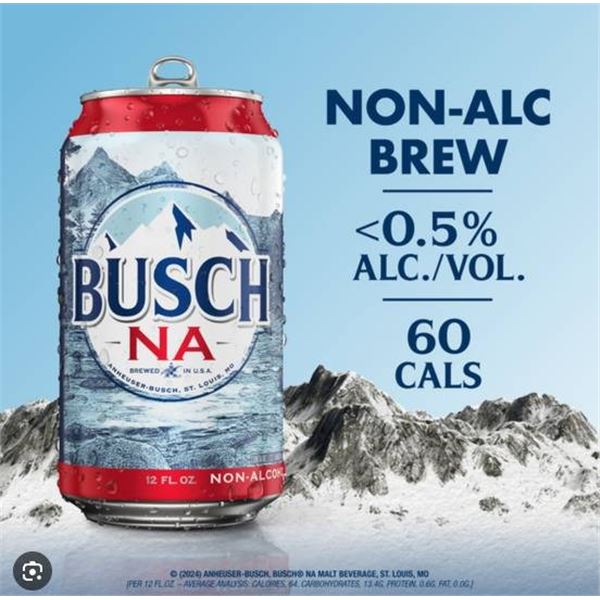 Busch Non-Alcoholic Lager, 12-Pack, 355ml Cans