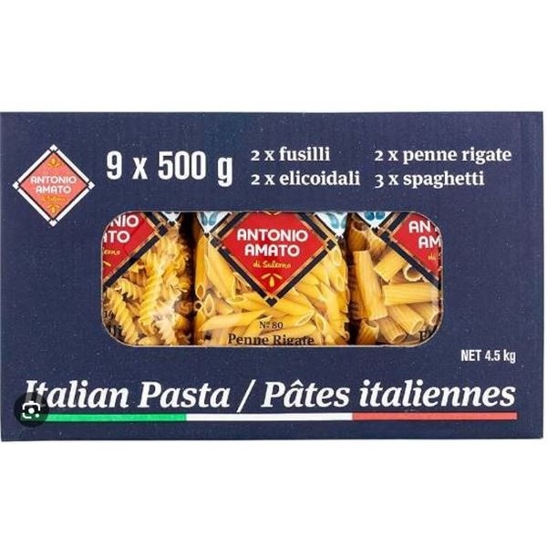 Antonio Amato Italian Pasta 9-Pack Assortment, 4.5 kg