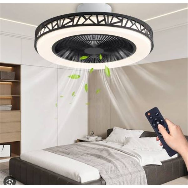 NFOD Ceiling Fan with Lights, Model X0041EHR17, Black