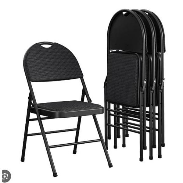 CWC 993-0618-020 Fabric Padded Folding Chair Set of 4, Model 1862084