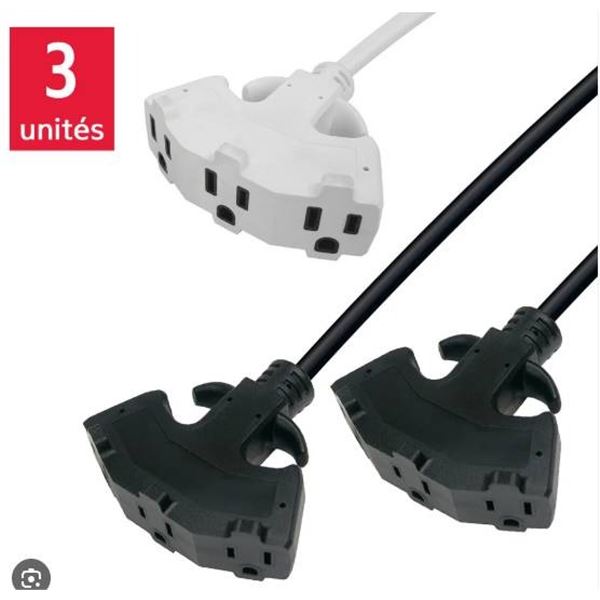 Prime 3-Outlet Extension Cord, 25 ft, Model ART 16343E