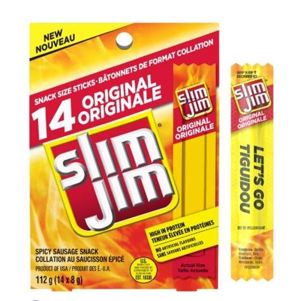 Slim Jim 00155 14-Piece 7-112g Cartons