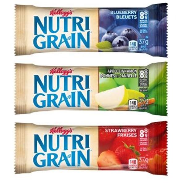 Kellogg's Nutri-Grain Variety Pack Assortment, 40 Bars, 1.48 kg