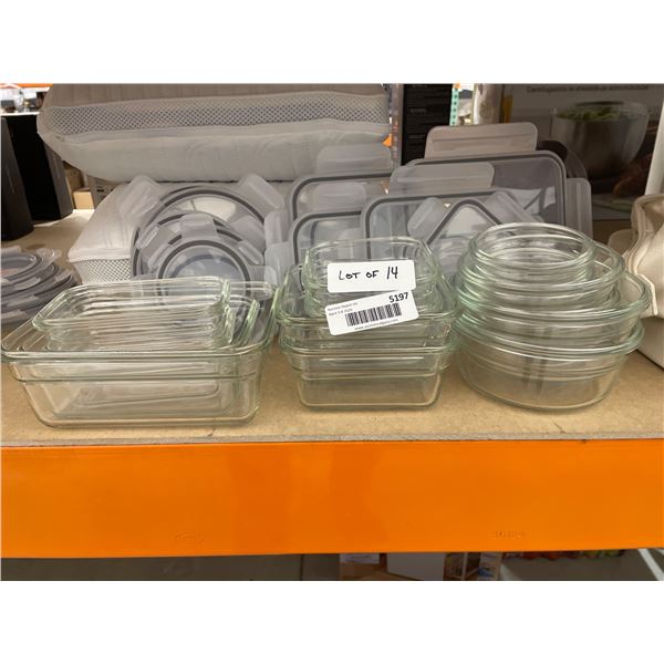 14 Glass Storage Containers with Lids