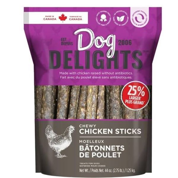 Dog Delights Chewy Chicken Sticks, 2.75 lb (1.25 kg)