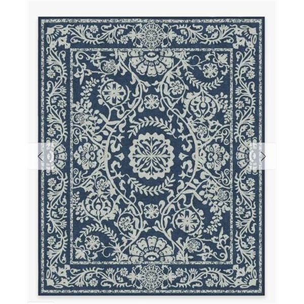 Ruggable Washable Rug Set, 8x10 Foot, Blue Pattern