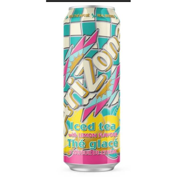 Case of 20 Arizona Iced Tea with Lemon Flavor, 680 mL Cans