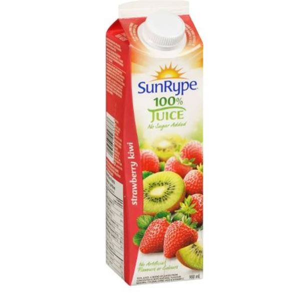 SunRype Strawberry Kiwi Juice, 12 x 900 mL, 100 Percent Juice