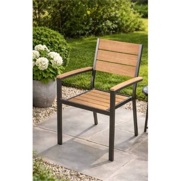 Sunvilla Commercial Faux Wood Stacking Bistro Chair, Model 1162738