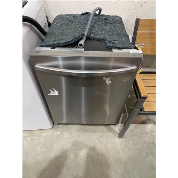 Samsung Stainless Steel Dishwasher With Control Panel On Rim