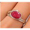 Image 1 : $70, SILVER(1.86g),  DYED RUBY RING, retail value $70