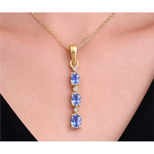 $120, SILVER TANZANITE (0.9ct), CZ (0.05ct) PENDANT, retail value $120