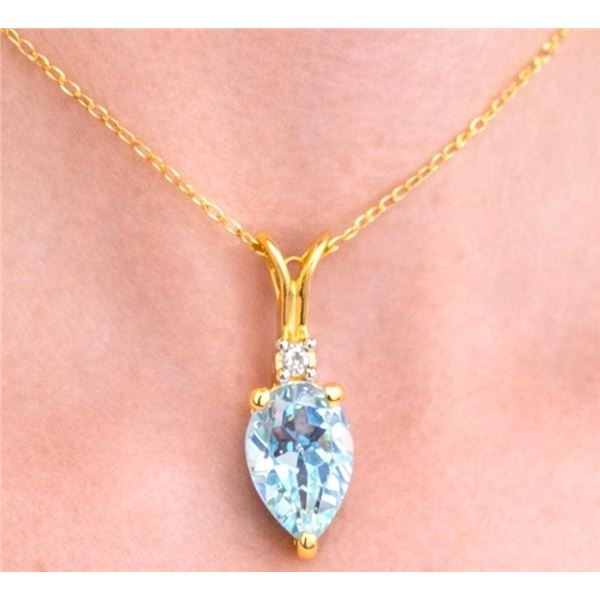 $100, SILVER BLUE TOPAZ (APP 1ct) PENDANT, retail value $100