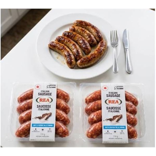 REA Italian Sausage, Salt and Pepper, 720g (Lot of 2)