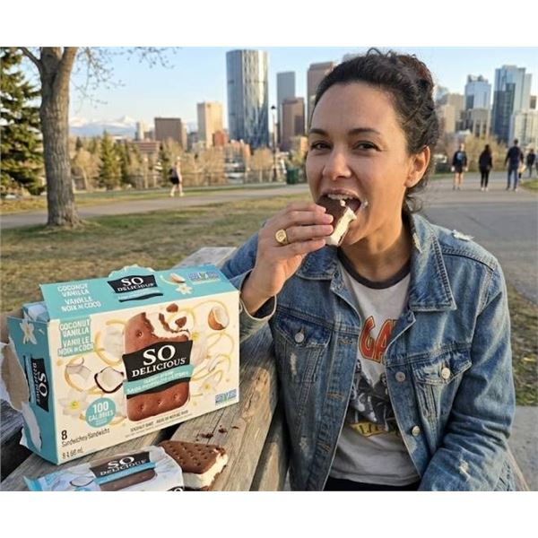 Lot of 4 - So Delicious Dairy Free Sandwiches, Coconut Vanilla, 8 x 85 ml