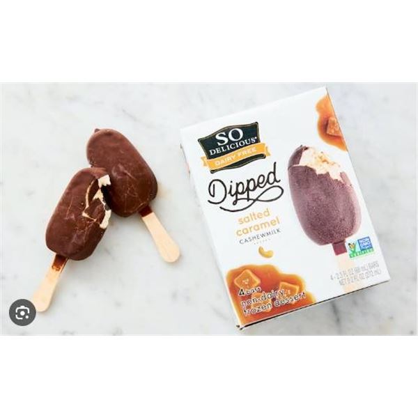 So Delicious Dairy-Free Salted Caramel Ice Cream Bars, 4 Bars Per Pack, 6 Packs