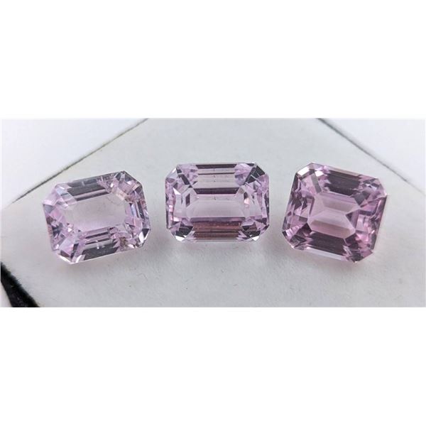 27.86 ct Certified Pink Kunzite gemstone Parcel ($9,260 Appraisal)