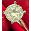 Image 3 : $6250 Appraised - 14K White Gold Round Brilliant Solitaire 1.3 carat Diamond Ring - digital appraisa