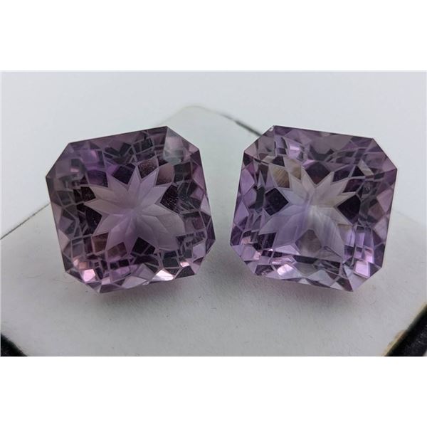 68.4 ct Certified Amethyst gemstone Pair ($10,260 Appraisal)
