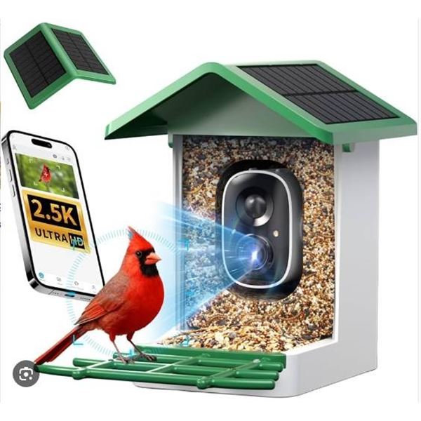 Bird Feeder Camera With 1.25L Feed Capacity and Motion Detection