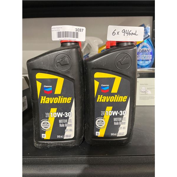 Chevron Havoline 10W-30 Motor Oil, 6 x 946 mL Containers