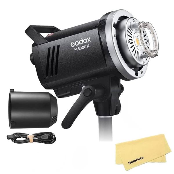 Godox MS300-V MS300V 300W Compact Studio Strobe Flash Light,GN58 0.1-1.8S Recycle Time,2.4G X System