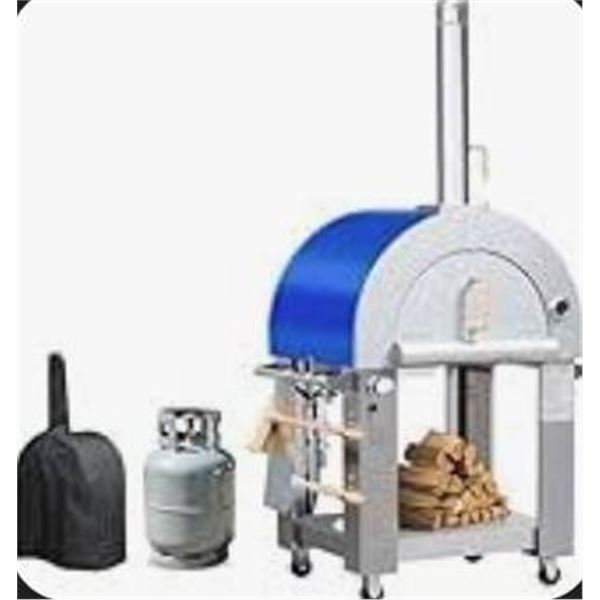 MB Chef Eminent-NG-BL Dual Fuel Natural Gas and Wood Pizza Oven