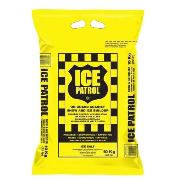 Lot of 4 Ice Patrol Snow and Ice Salt, 10 kg (22 lb)