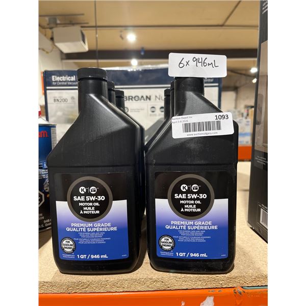 Kirkland Signature SAE 5W-30 Motor Oil 946mL (6-Pack)