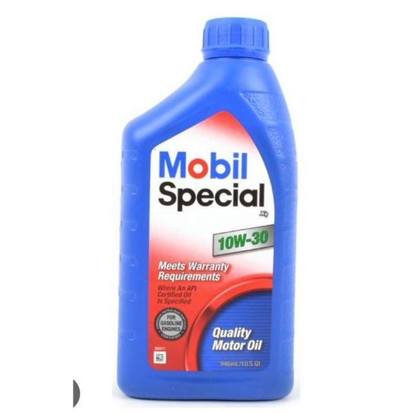 Mobil Special 10W-30 Synthetic Blend Motor Oil, 1 Quart Bottles, Lot of 6